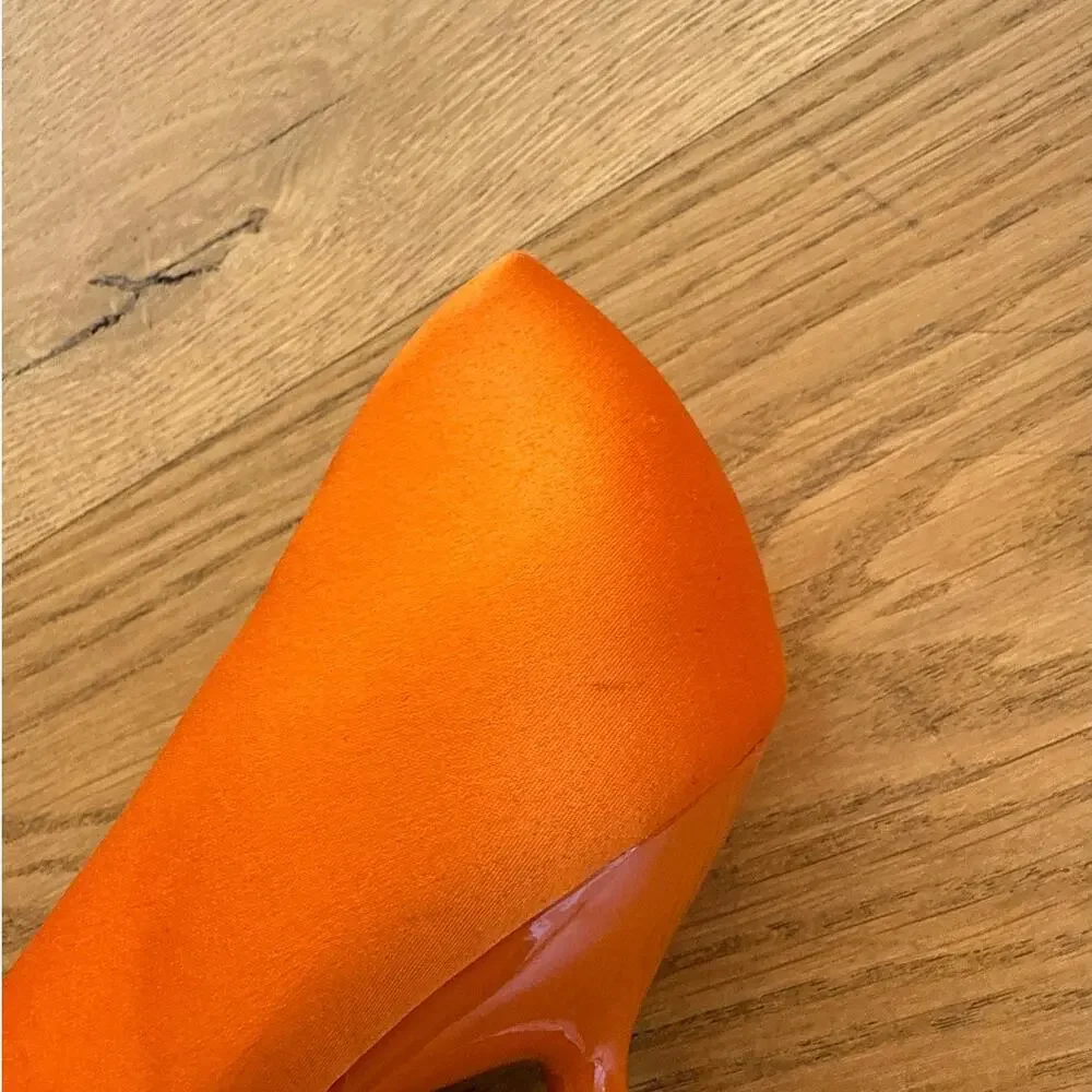 Zara - Pointed Toe Pumps in Orange